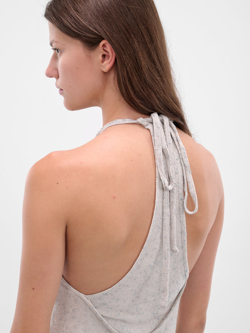 Gray Imber Metallic Halter Top (25021588-DUNE-METALLIC)
