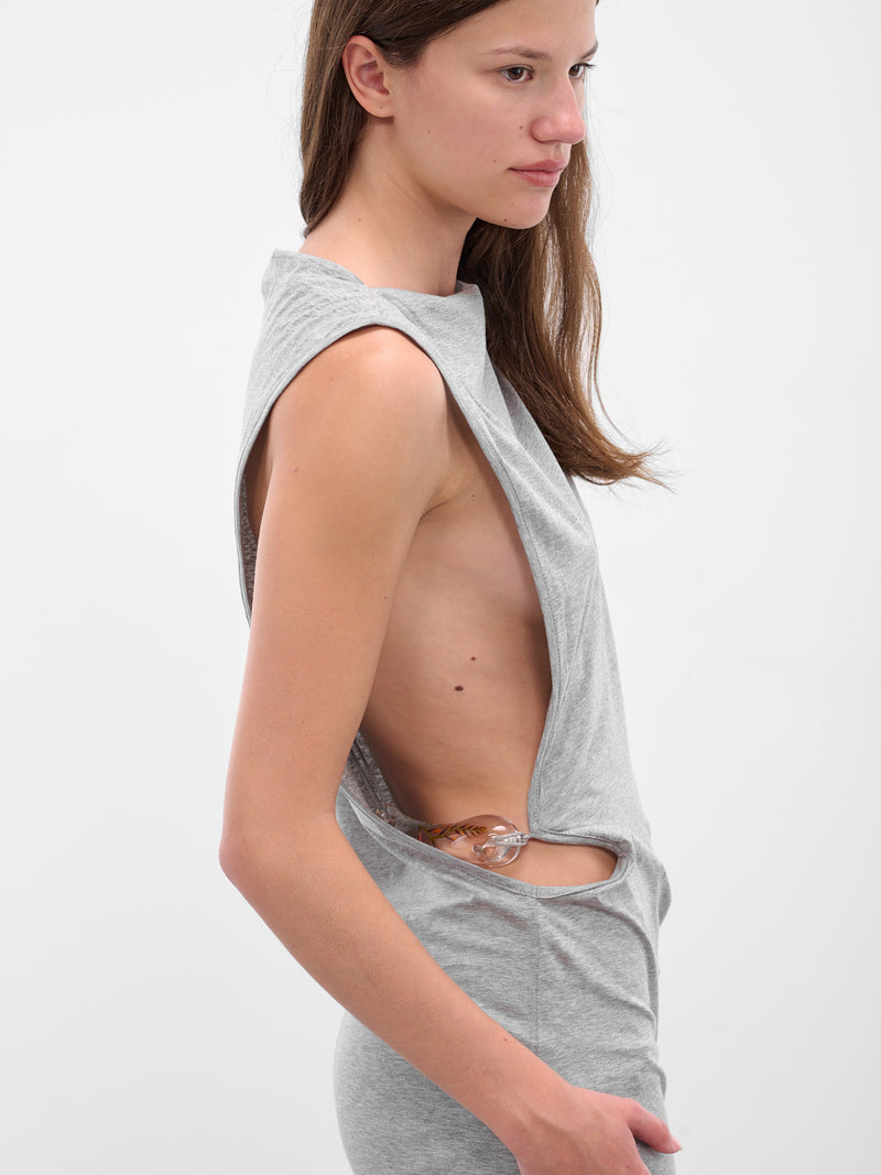 Anora Encased Nature Column Dress (25023526-GREY-MARLE)