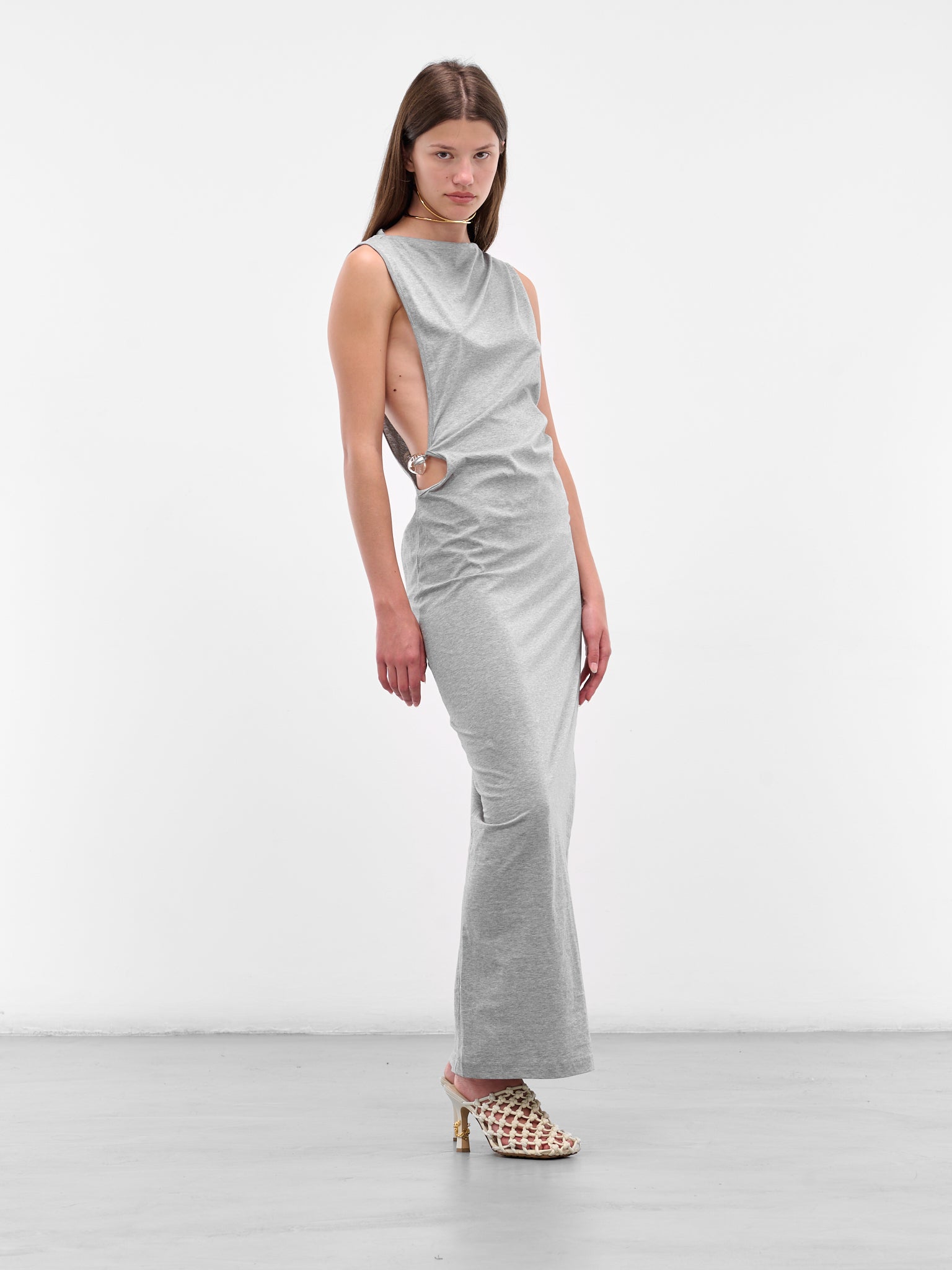 christopher esber silver dress Buy Christopher Esber Embellished Cutout Metallic Mesh Maxi Dress - Silver At 60% Off