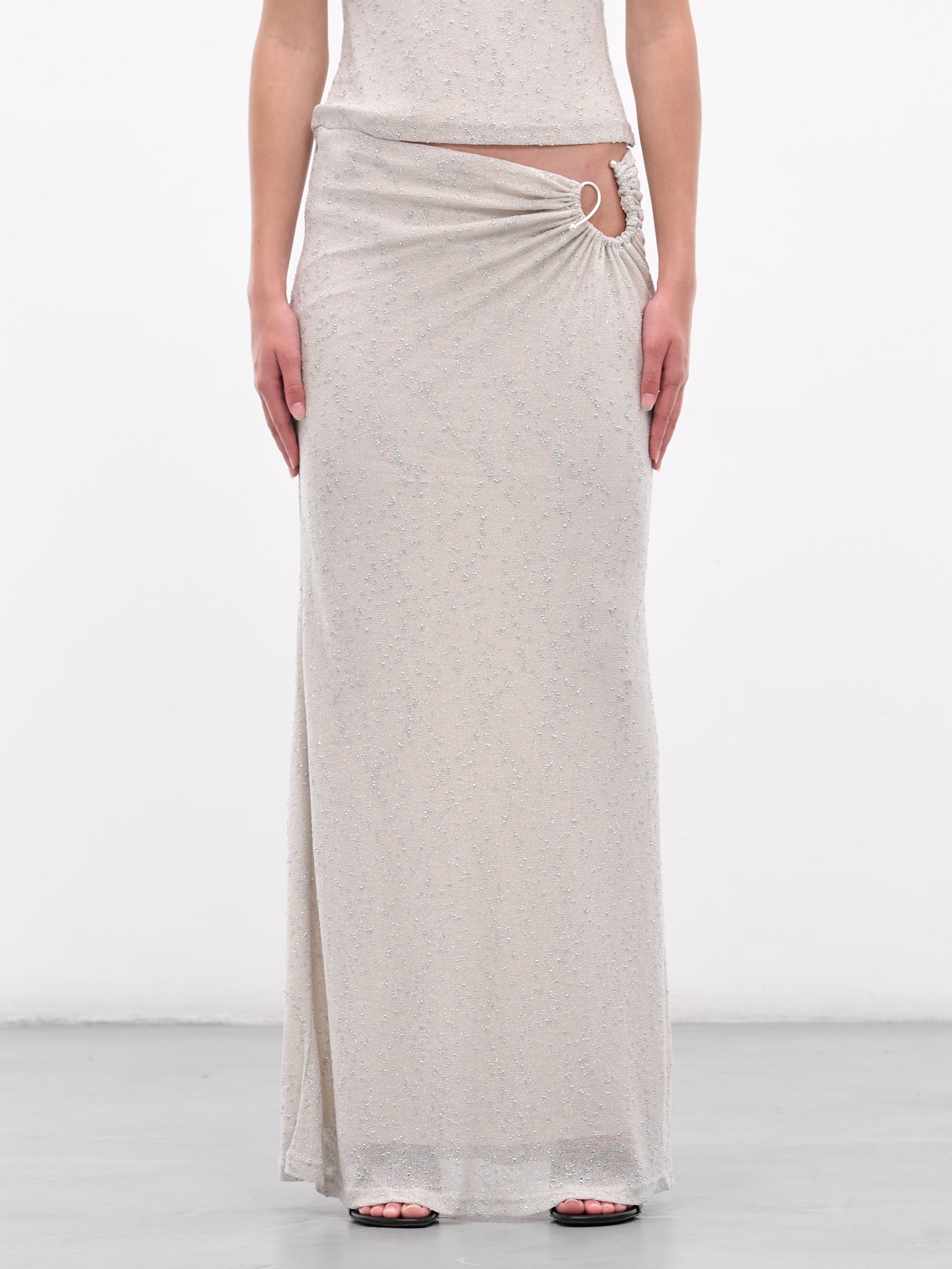 Gray Imber Metallic Looped Skirt (25024589-DUNE)