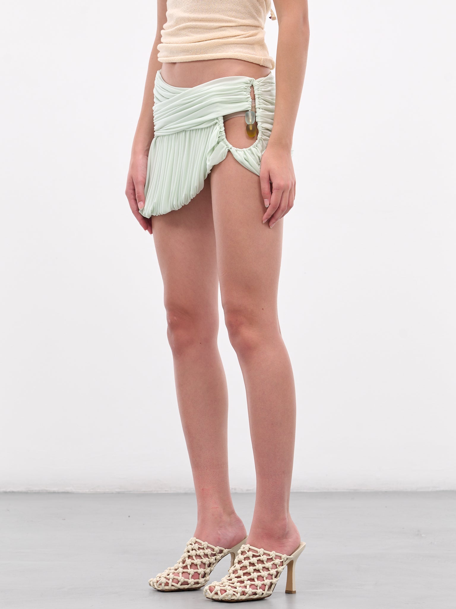 Beach Glass Bubble Mini Skirt (25024601-MINT)