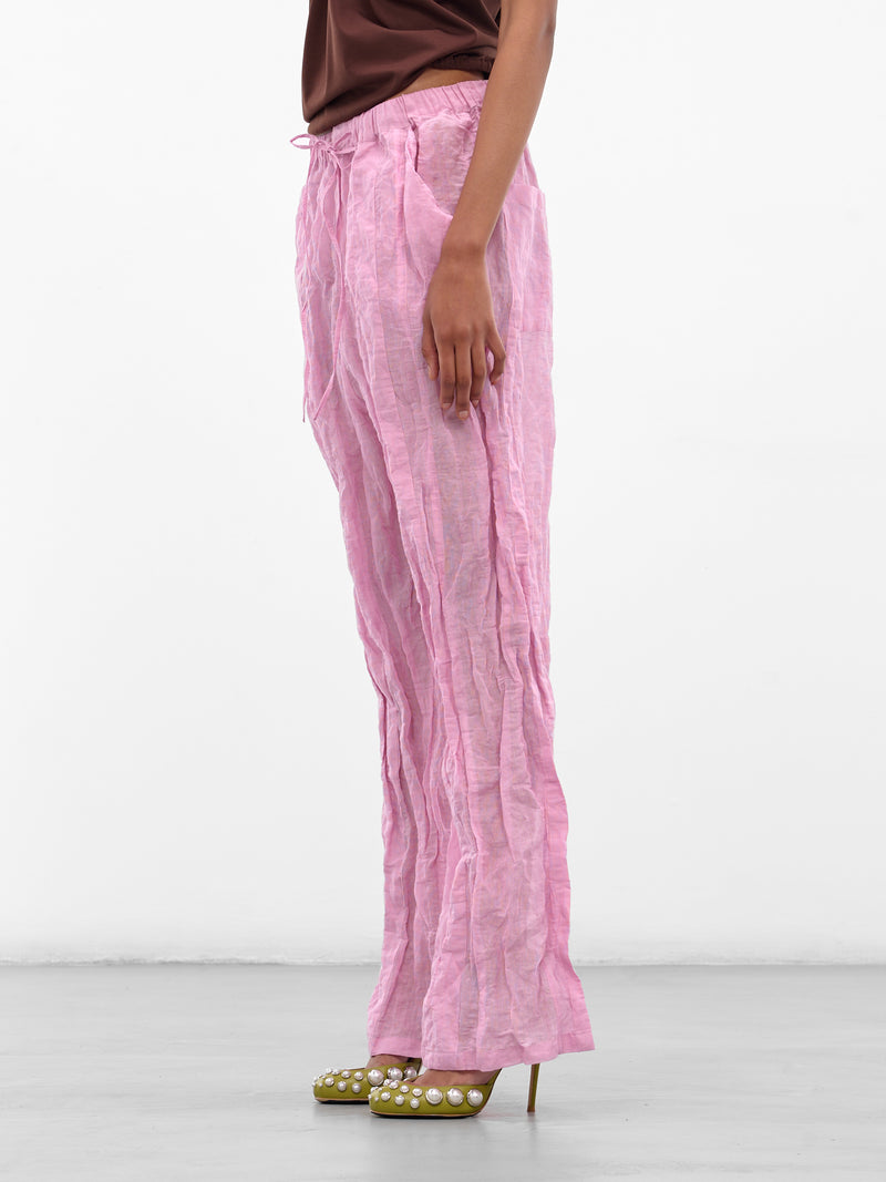 CHRISTOPHER ESBER Pink Crushed Trousers  | H.Lorenzo - side