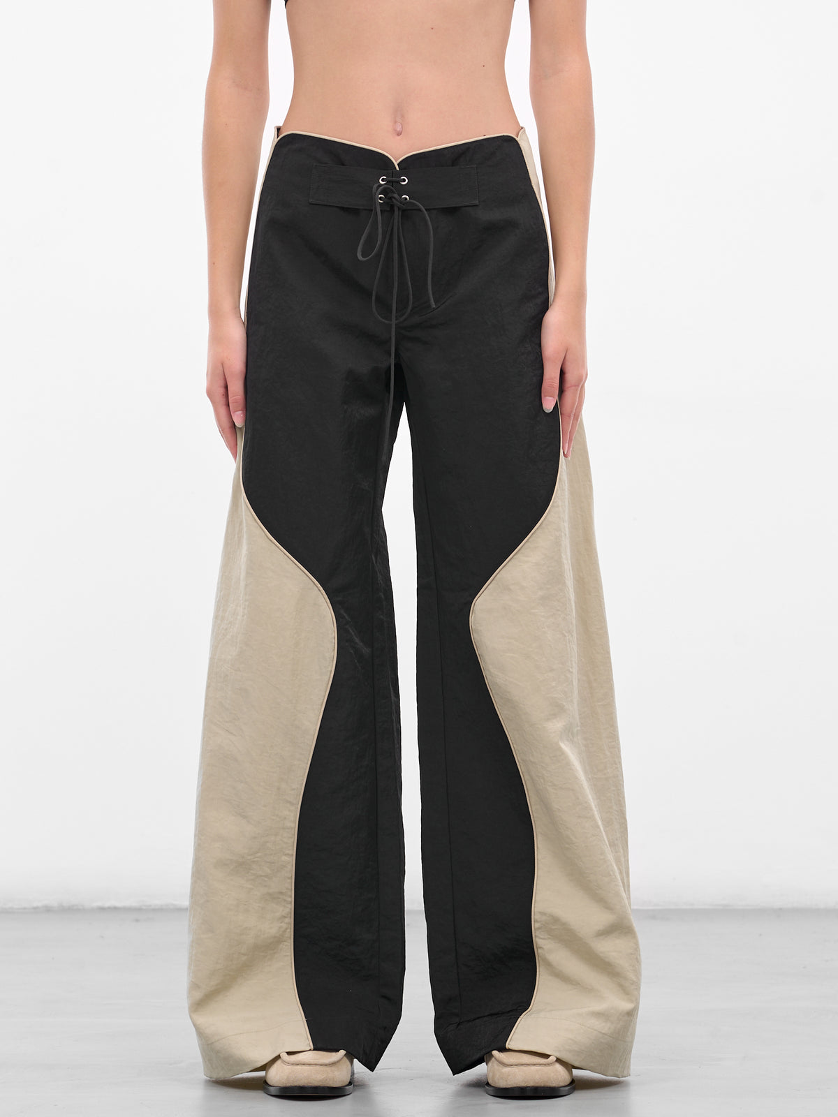 Hudson Boardie Contrast Silk Trousers (25025477-BLACK-STONE)