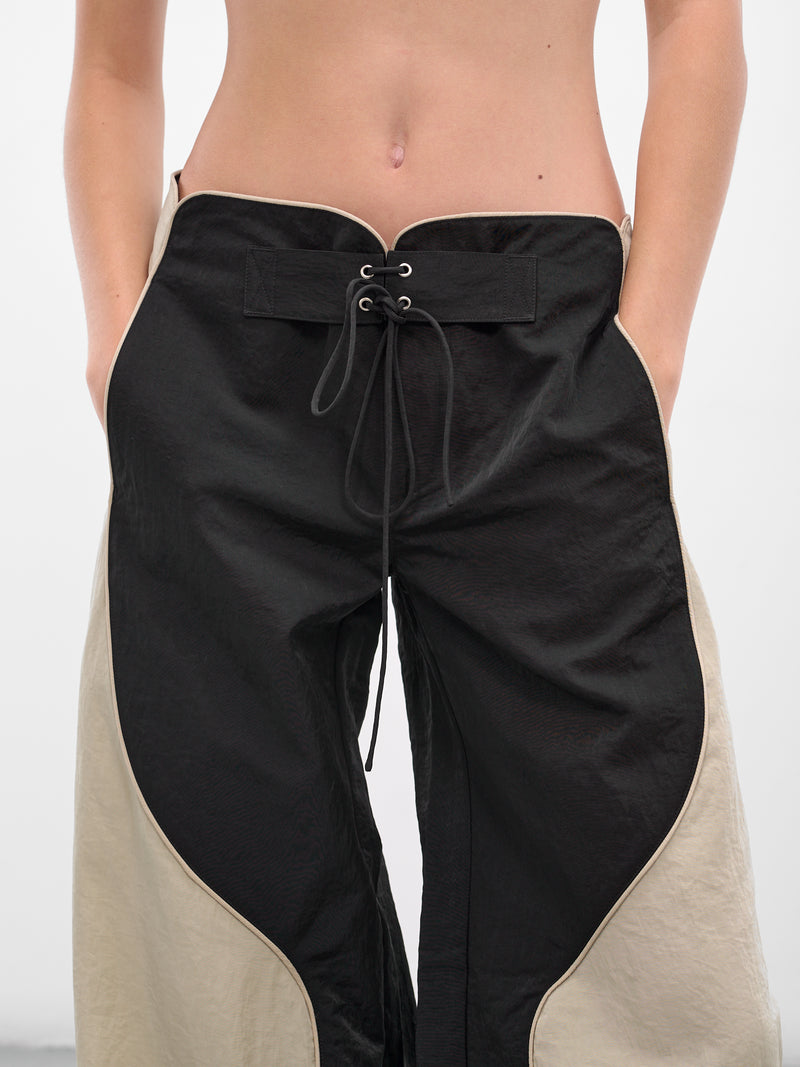 Hudson Boardie Contrast Silk Trousers (25025477-BLACK-STONE)