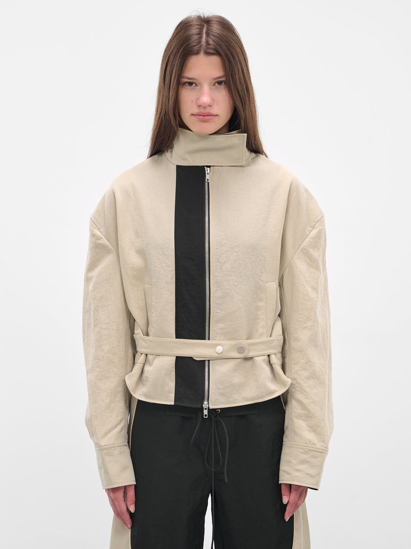 Contrast Beige Marley Jacket (25026605-STONE-BLACK)