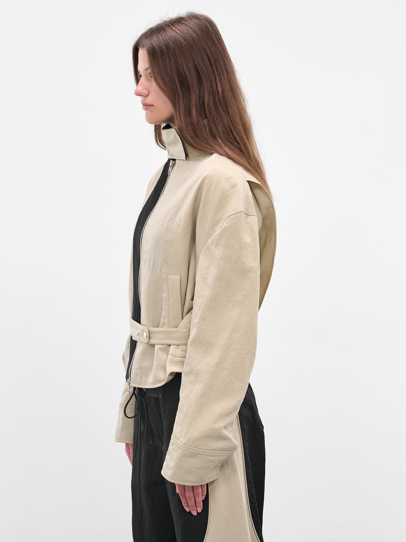 Contrast Beige Marley Jacket (25026605-STONE-BLACK)