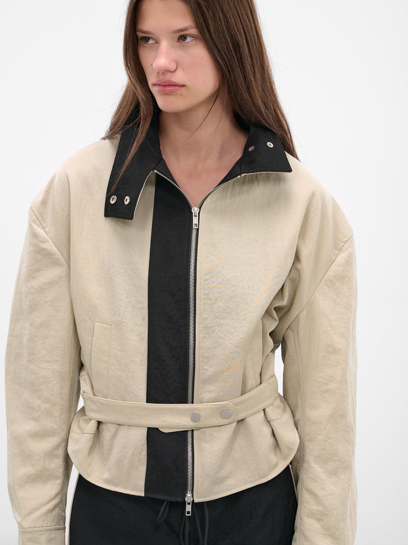 Contrast Beige Marley Jacket (25026605-STONE-BLACK)