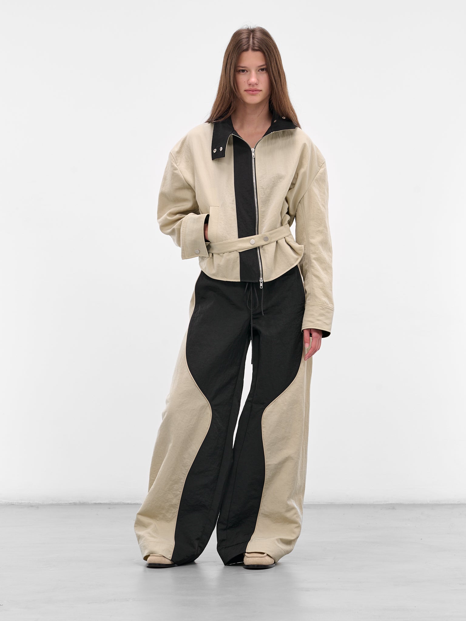 Hudson Boardie Contrast Silk Trousers (25025477-BLACK-STONE)