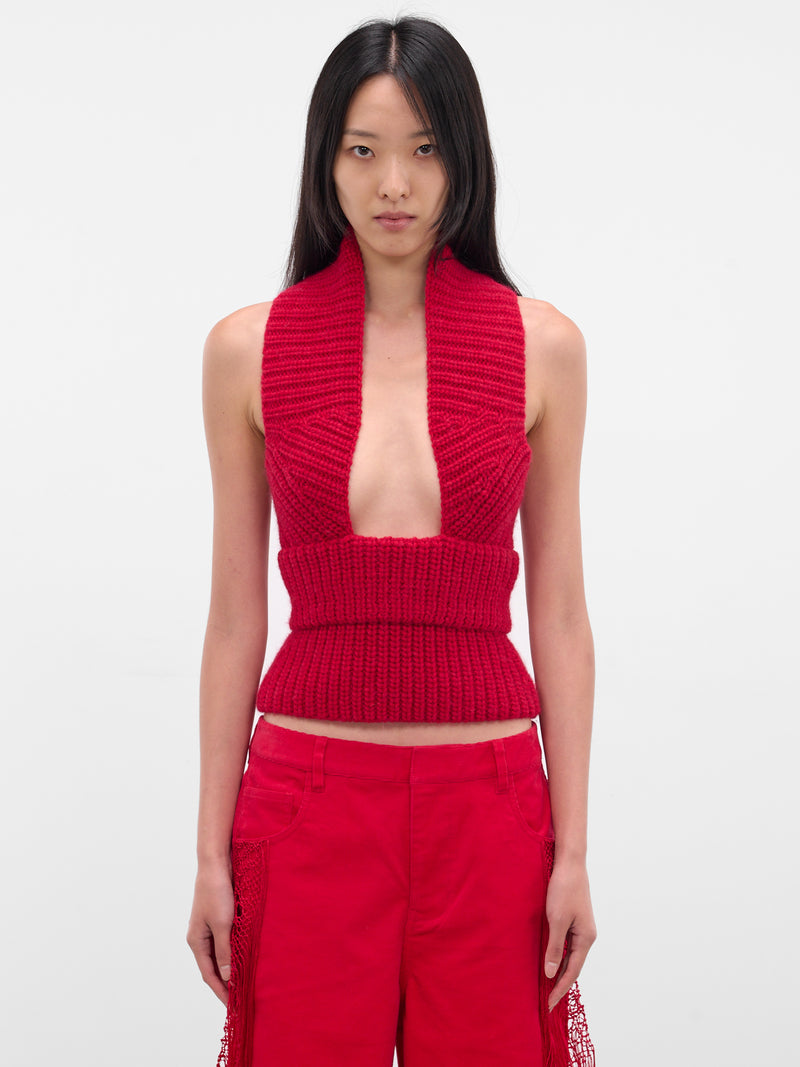 Red Wool-Alpaca Lennox Knit (25031067-CRANBERRY)