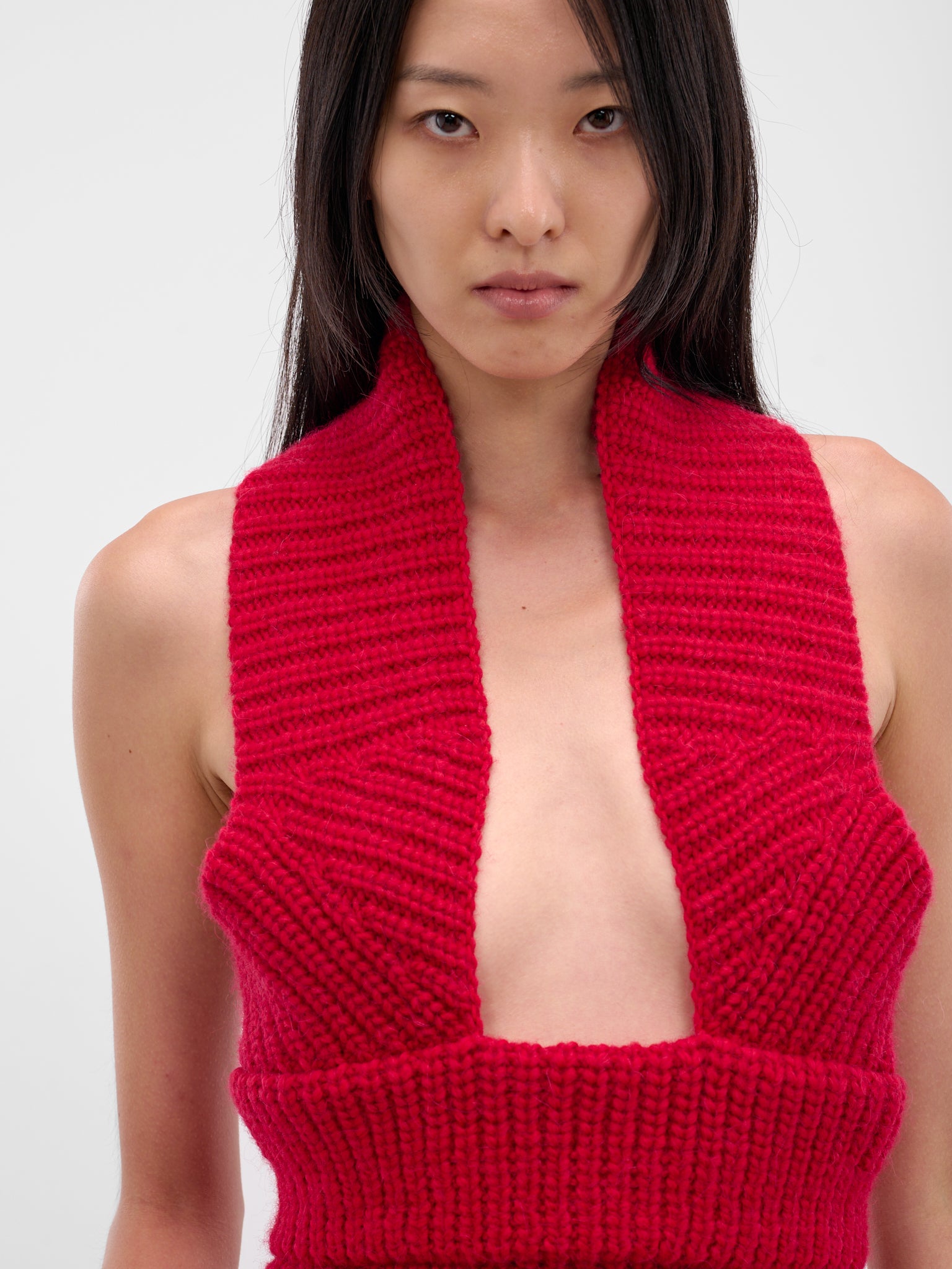 Red Wool-Alpaca Lennox Knit (25031067-CRANBERRY)