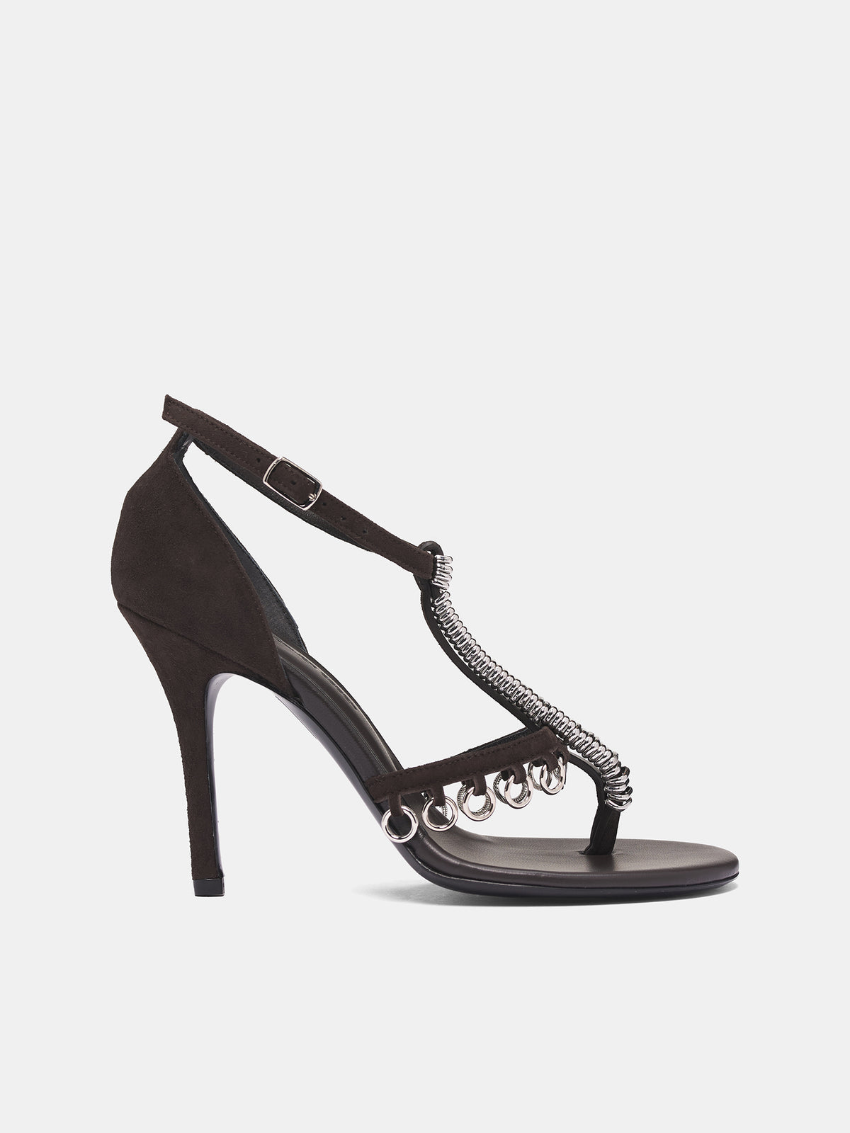 Espresso Suede Ludo Pierced Heels (25039044-ESPRESSO)