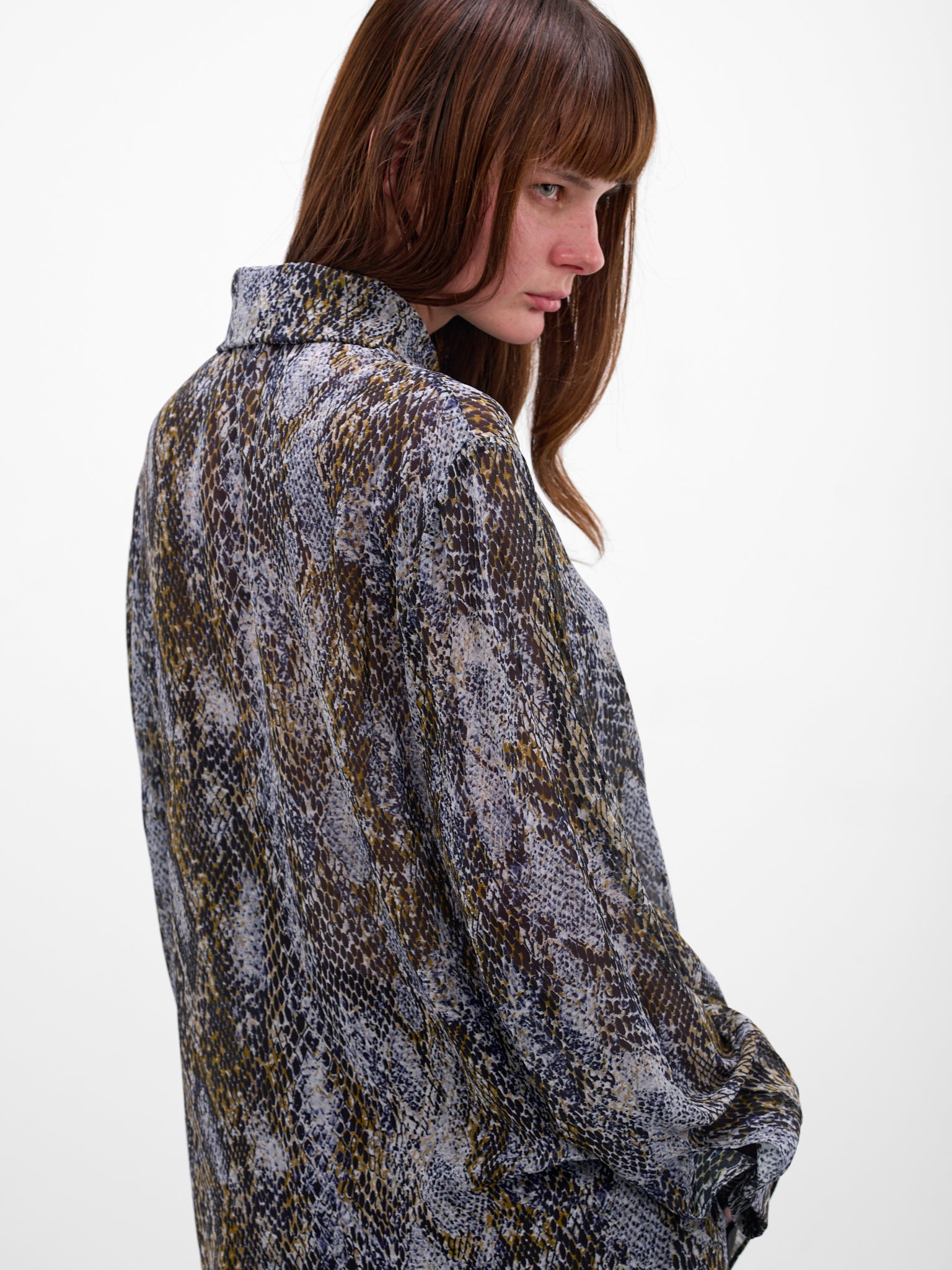 Serpent Print Silk Shirt (25041528-SERPENT)