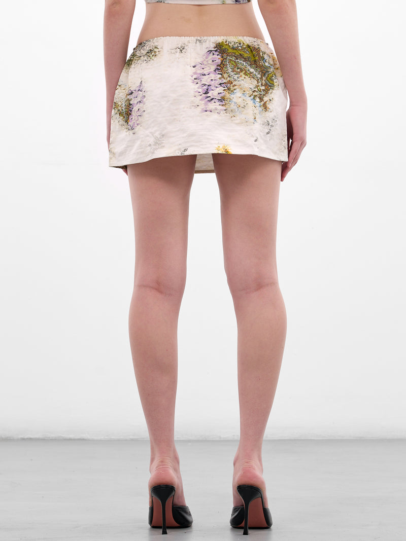 Absence Print Metalized Mini Skirt (25044551-ABSENCE-PRINT)