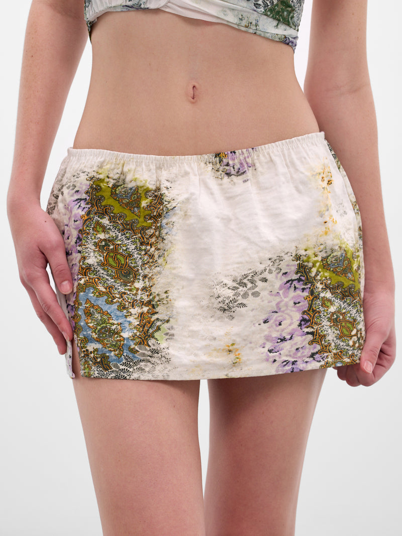 Absence Print Metalized Mini Skirt (25044551-ABSENCE-PRINT)