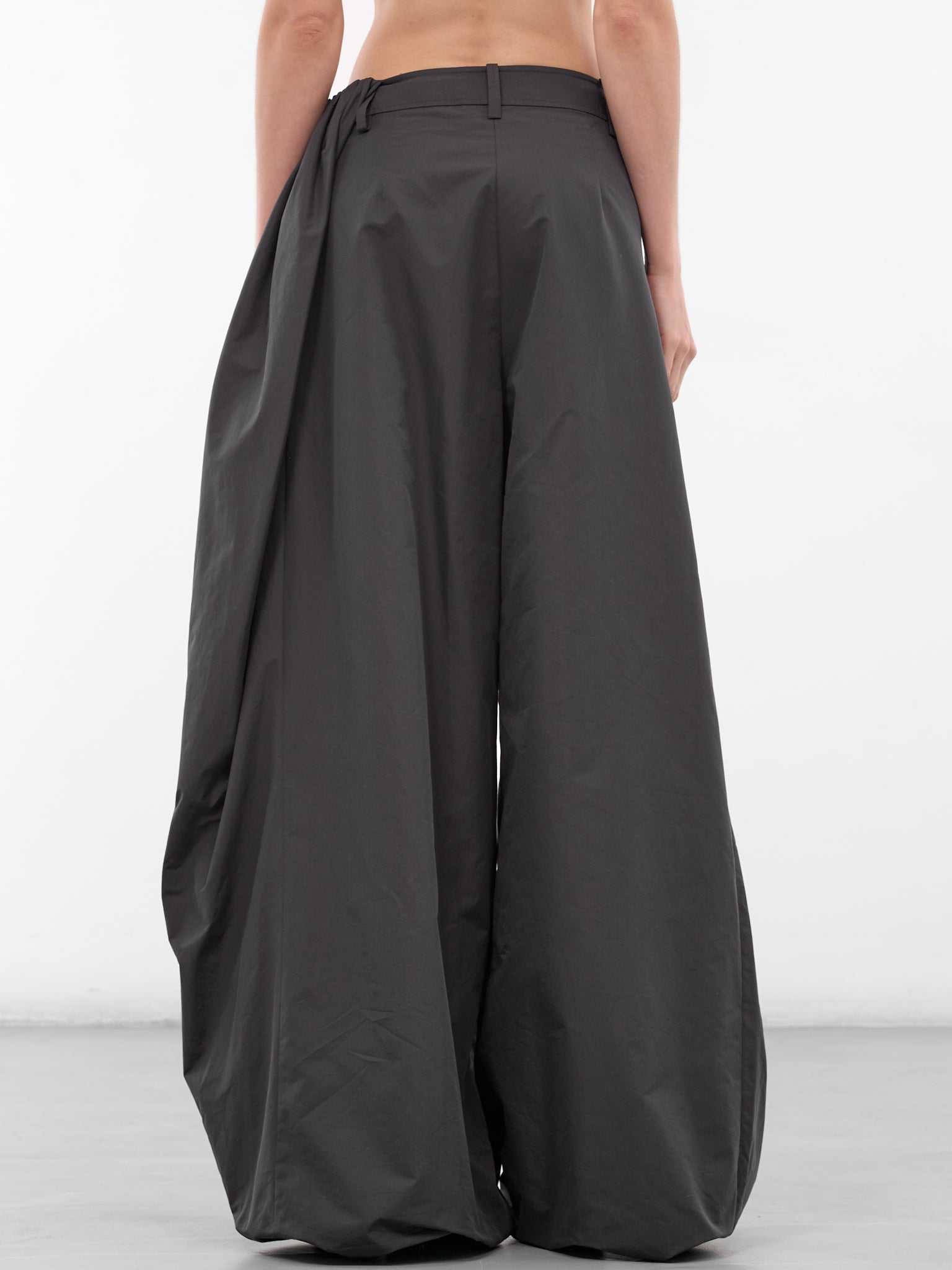 Carbon Taffeta Cocoon Baggy Trousers (25045917-CARBON)