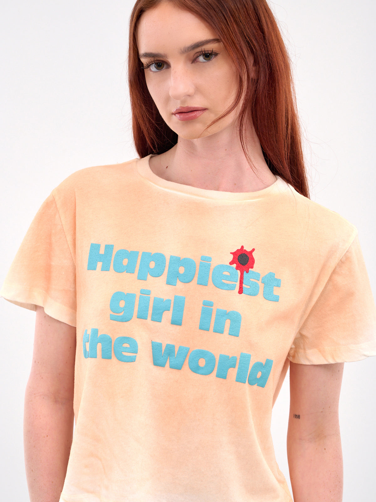Happy Cropped Graphic Tee (25079-WASHED-PEACH)