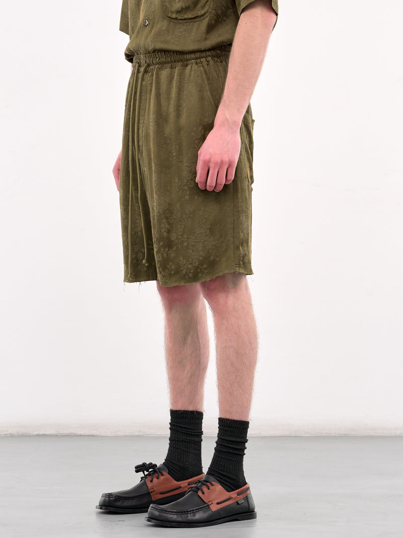 Raw Lined Elasticated Shorts (251-MST050RL-KHAKI)