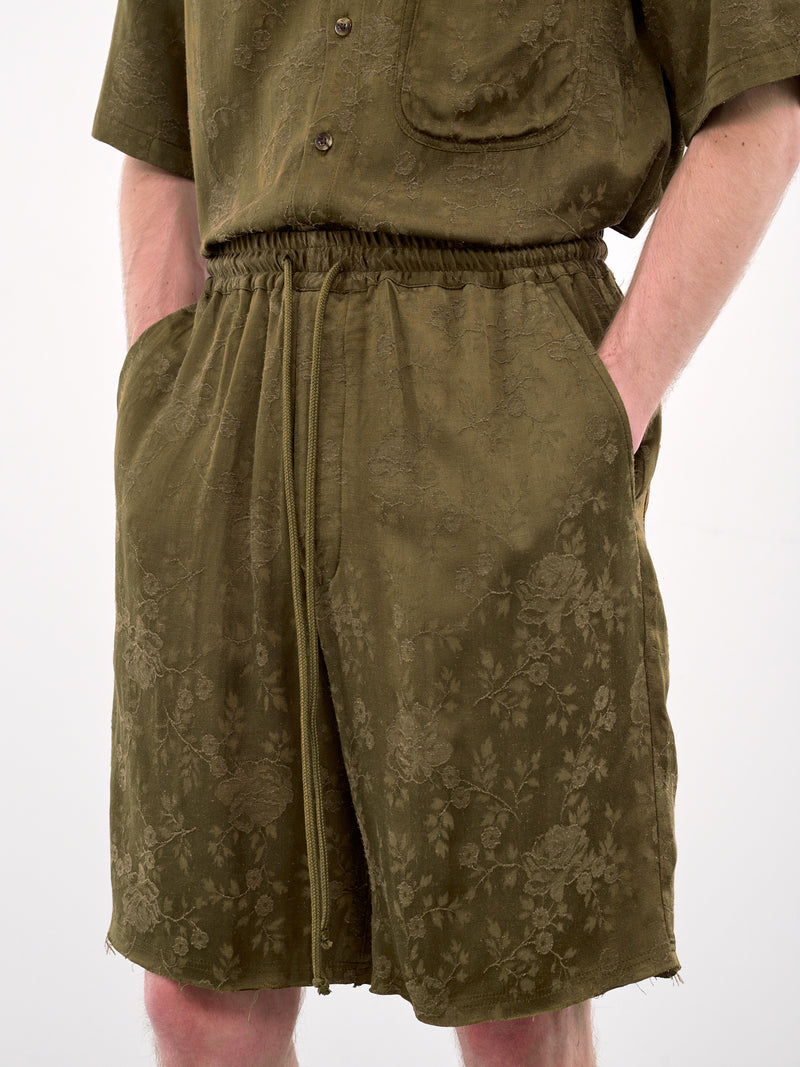 Raw Lined Elasticated Shorts (251-MST050RL-KHAKI)