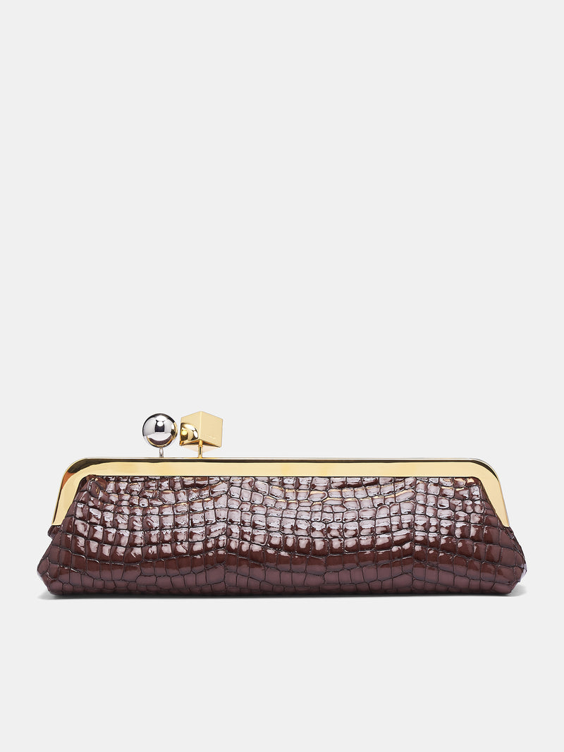 The Salon Clutch (251BA413-3237-BROWN)