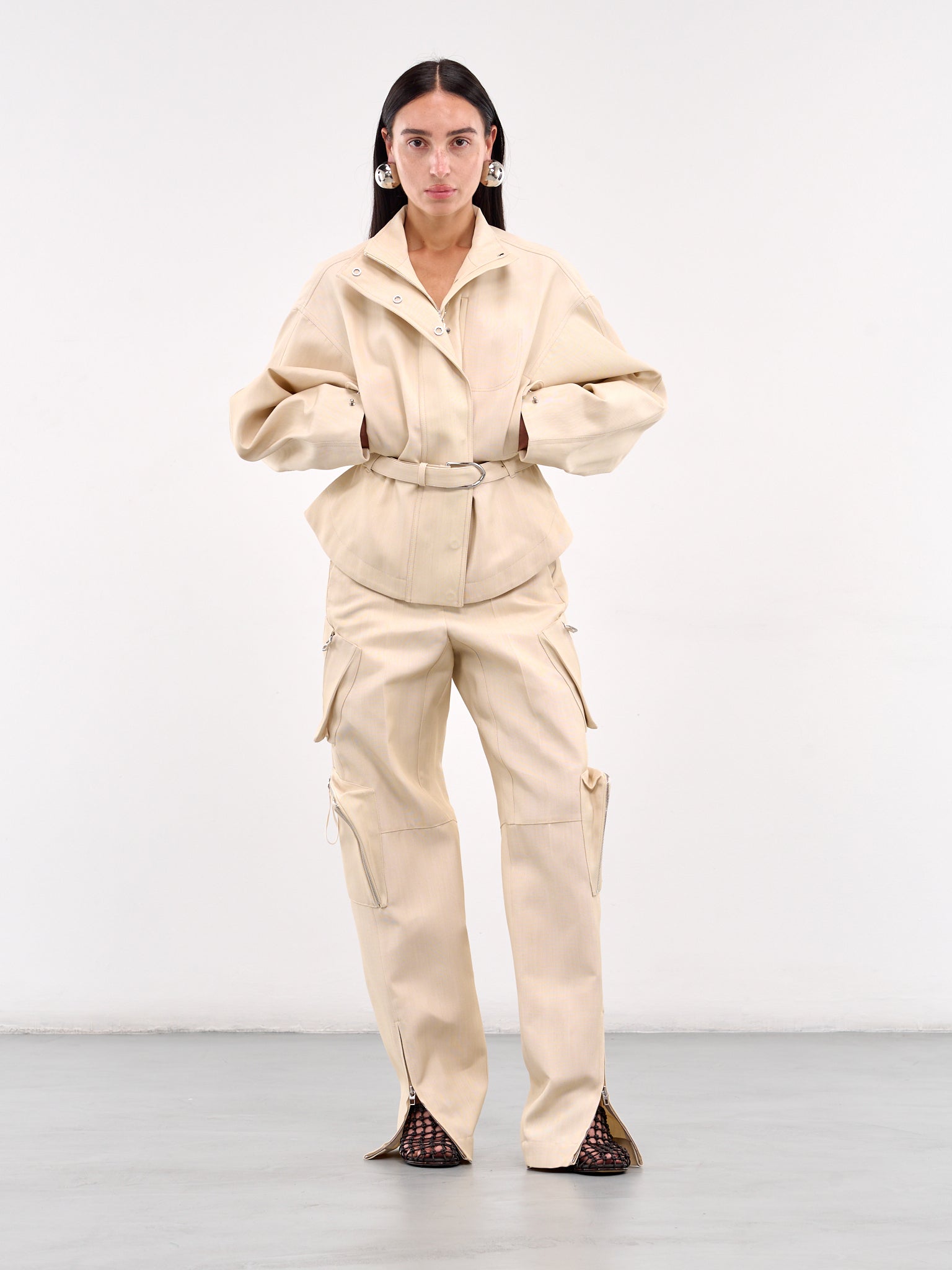 The Atelier Cargo Pants (251PA136-1629-LIGHT-BEIGE)