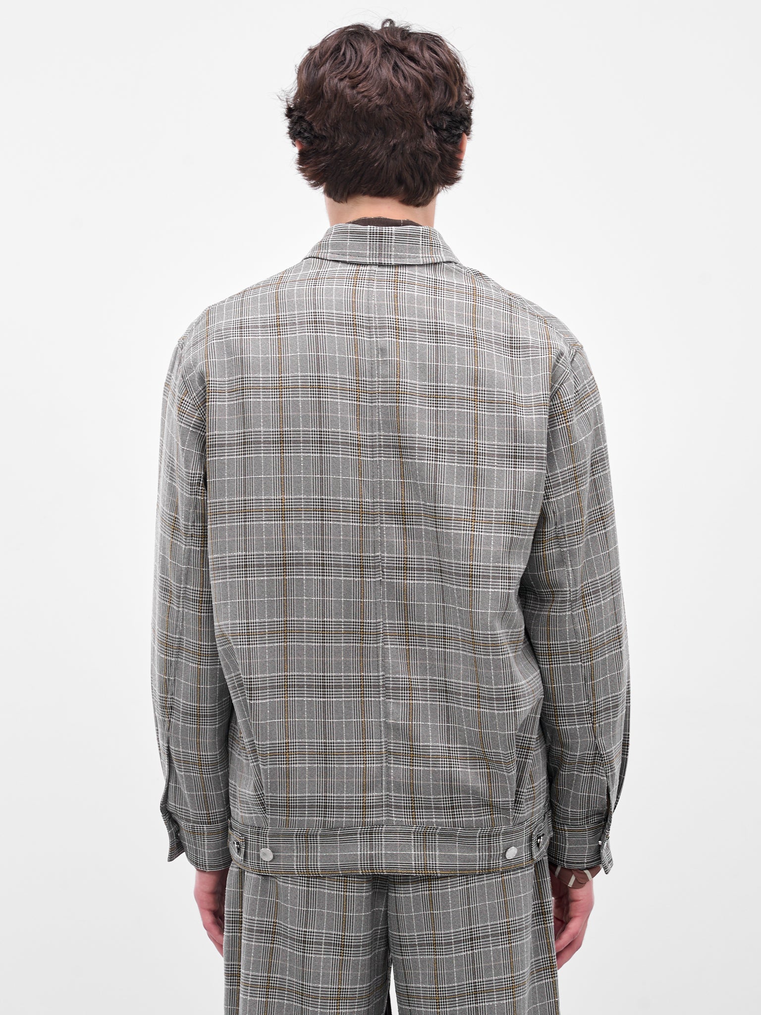 Gray Vintage Check Coach Jacket (252-MJK067-GREY)