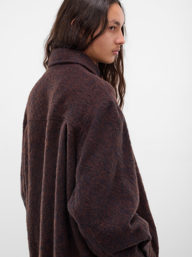 Brown Wool-Mohair Painter's Jacket (252-MJK109-BROWN)