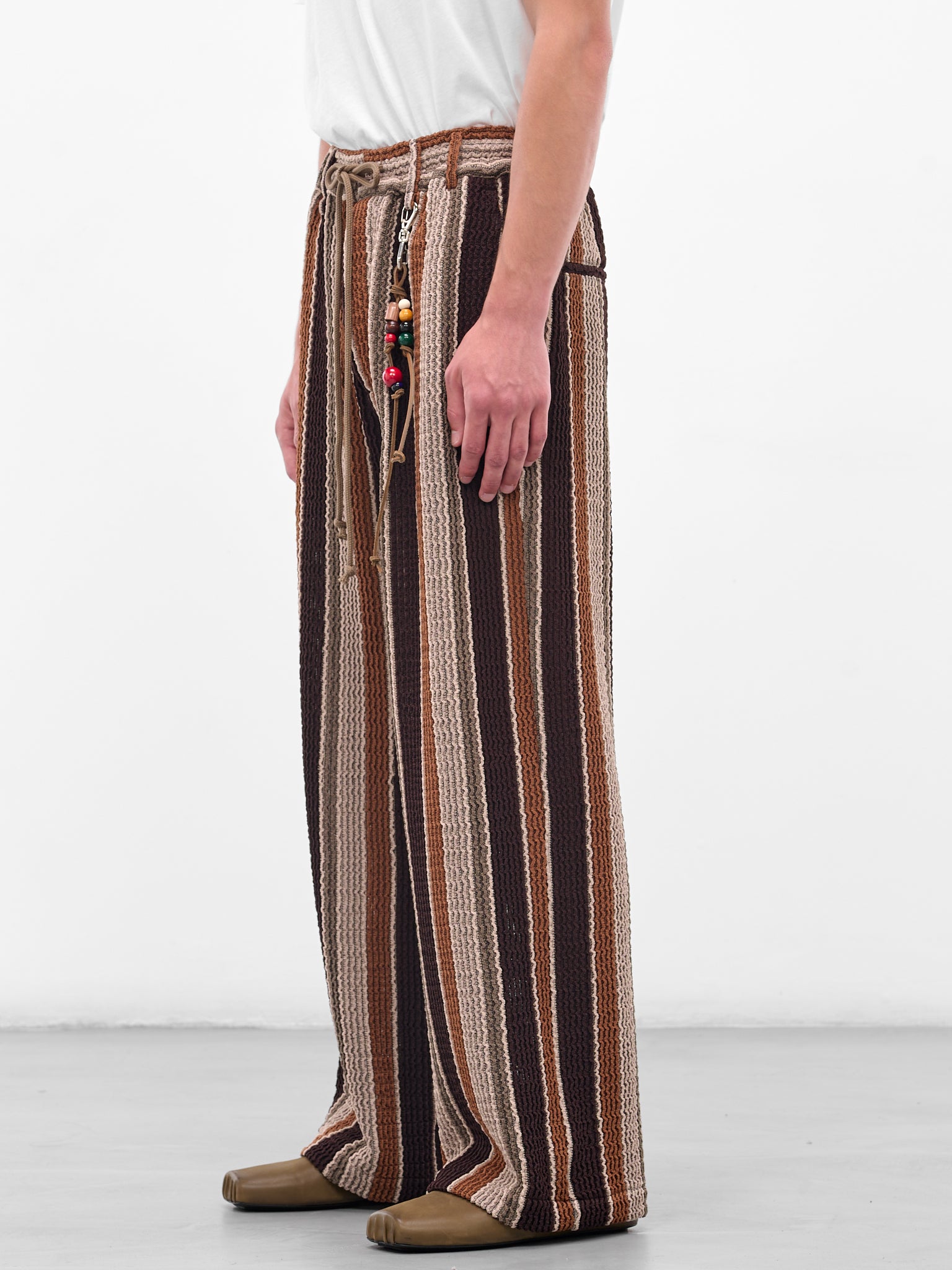 SONG FOR THE MUTE Striped Trousers | H.Lorenzo - side