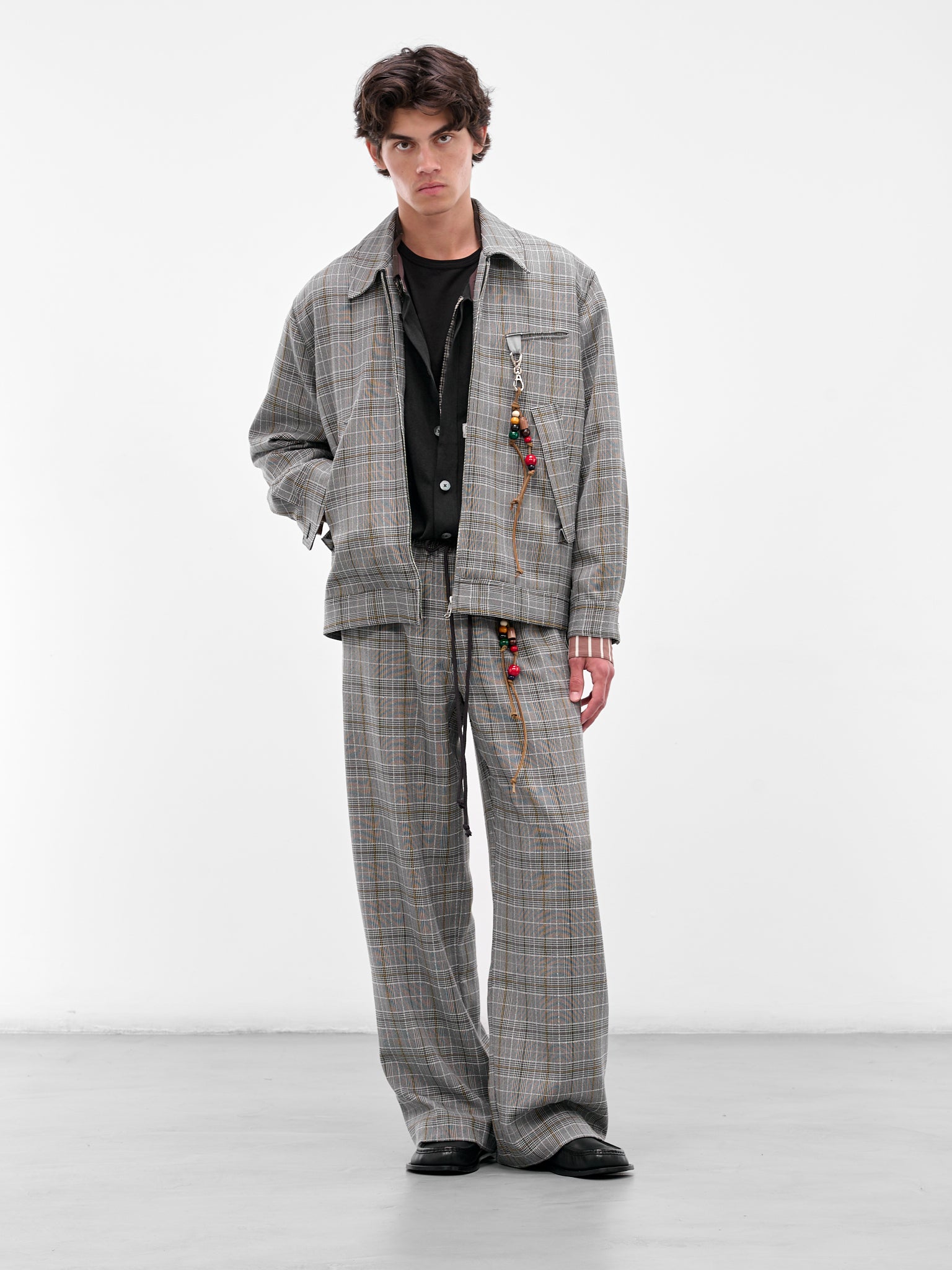 Gray Vintage Check Lounge Pants (252-MPT096-GREY)
