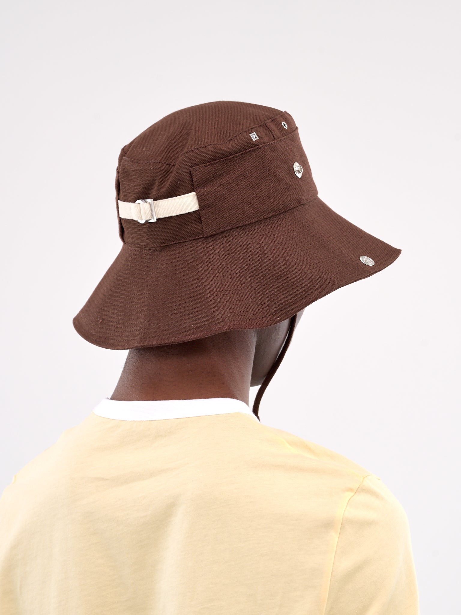 The De-Nîmes Denim Bucket Hat (255AC721-5035-BROWN)