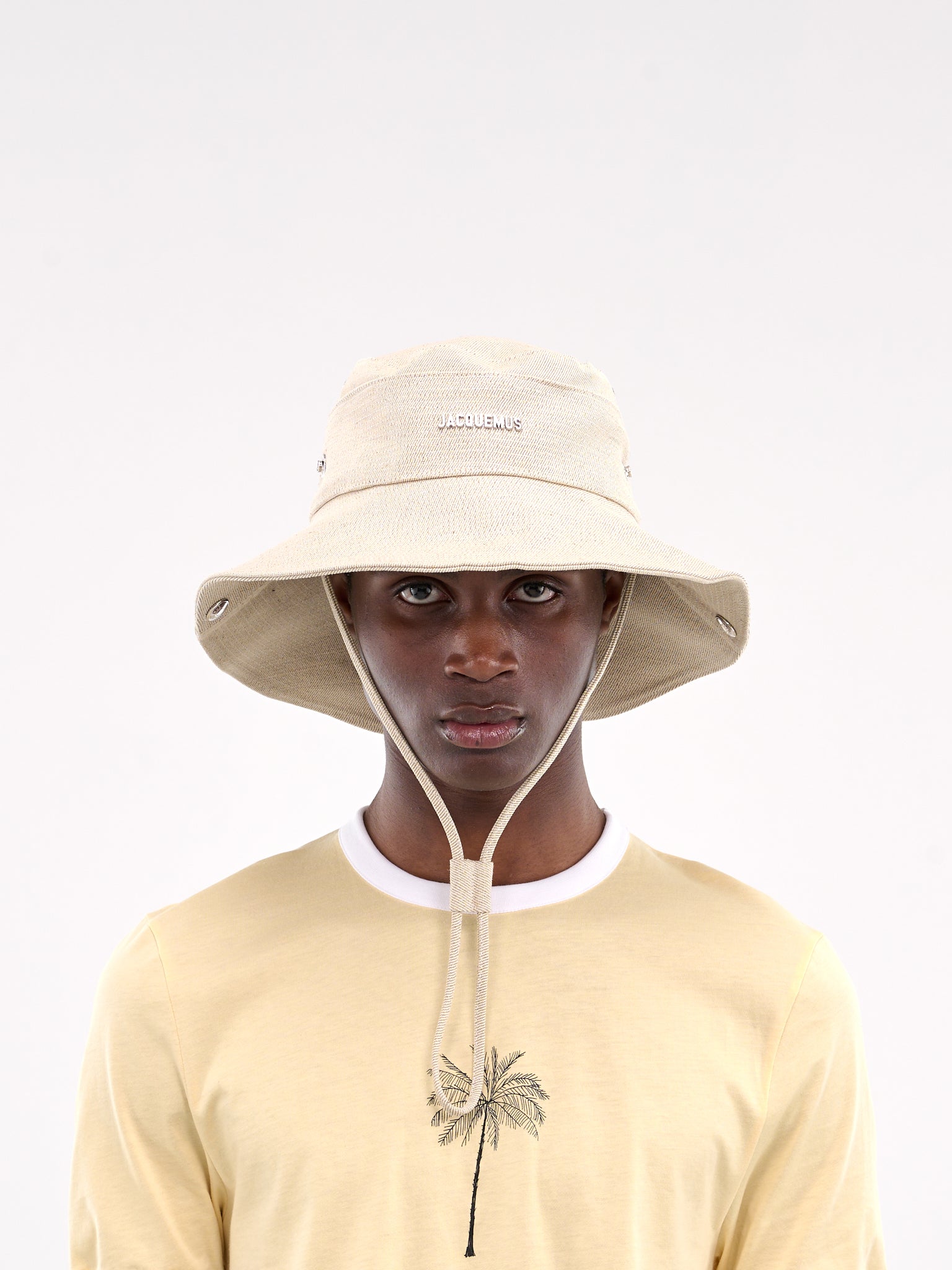 The De-Nîmes Denim Bucket Hat (255AC721-5113-OFF-WHITE)
