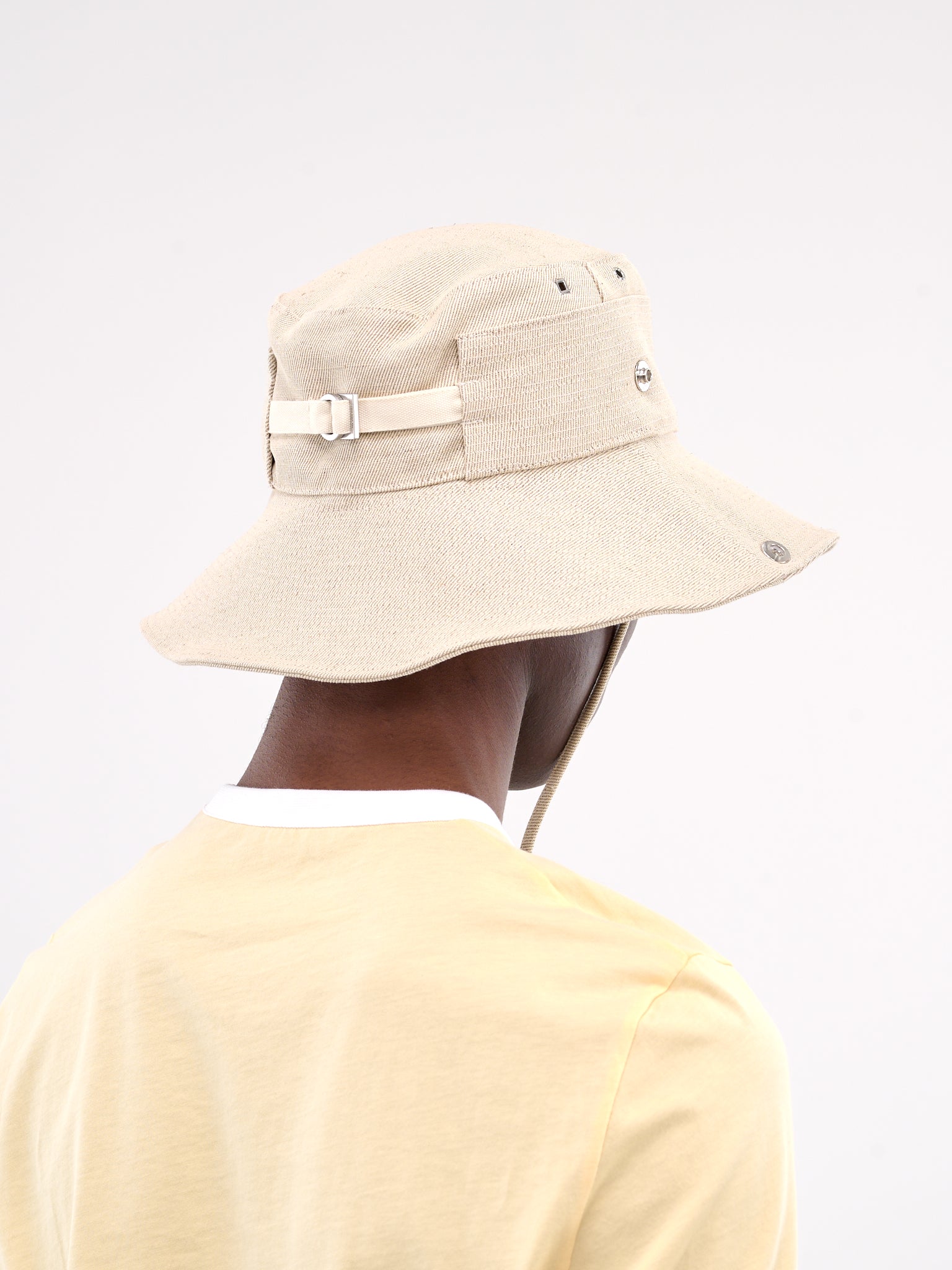 The De-Nîmes Denim Bucket Hat (255AC721-5113-OFF-WHITE)