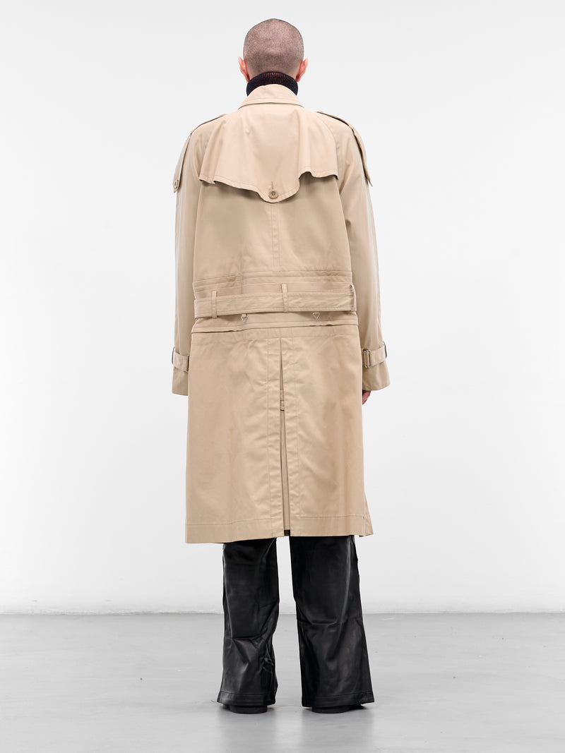 Beige Zip Panel Trench Coat (25A0268-BEIGE)