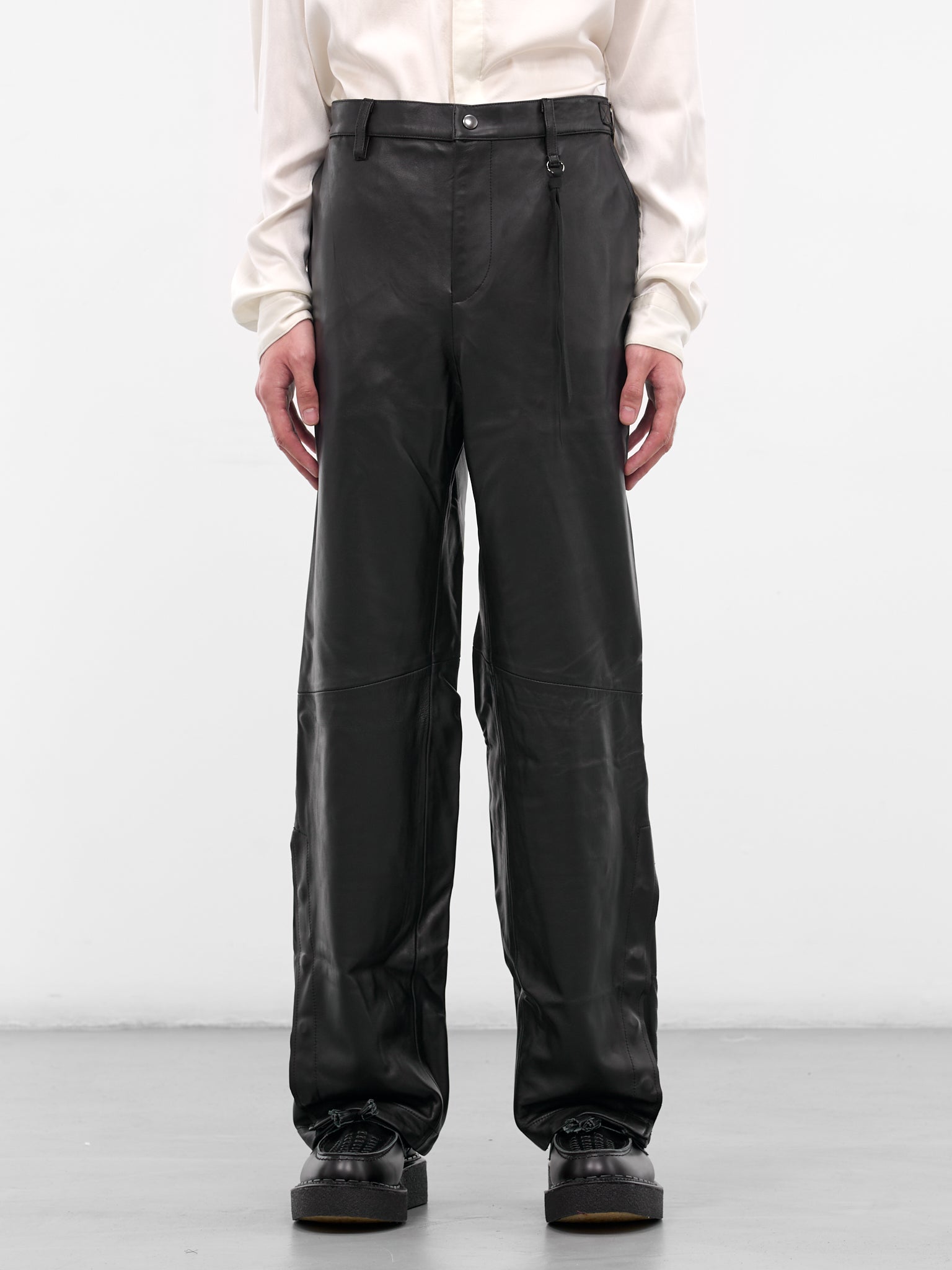 Black Lamb Leather Trousers (25A0291-BLACK)