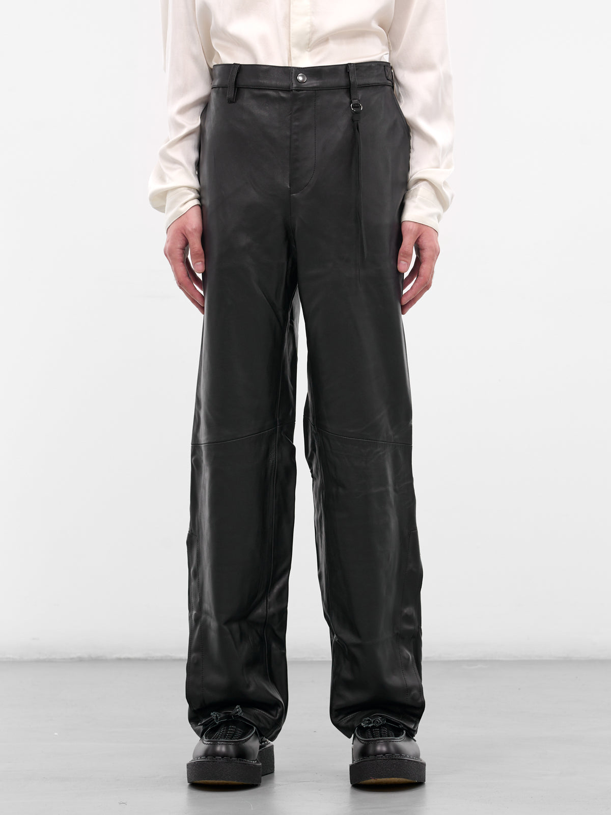 Black Lamb Leather Trousers (25A0291-BLACK)