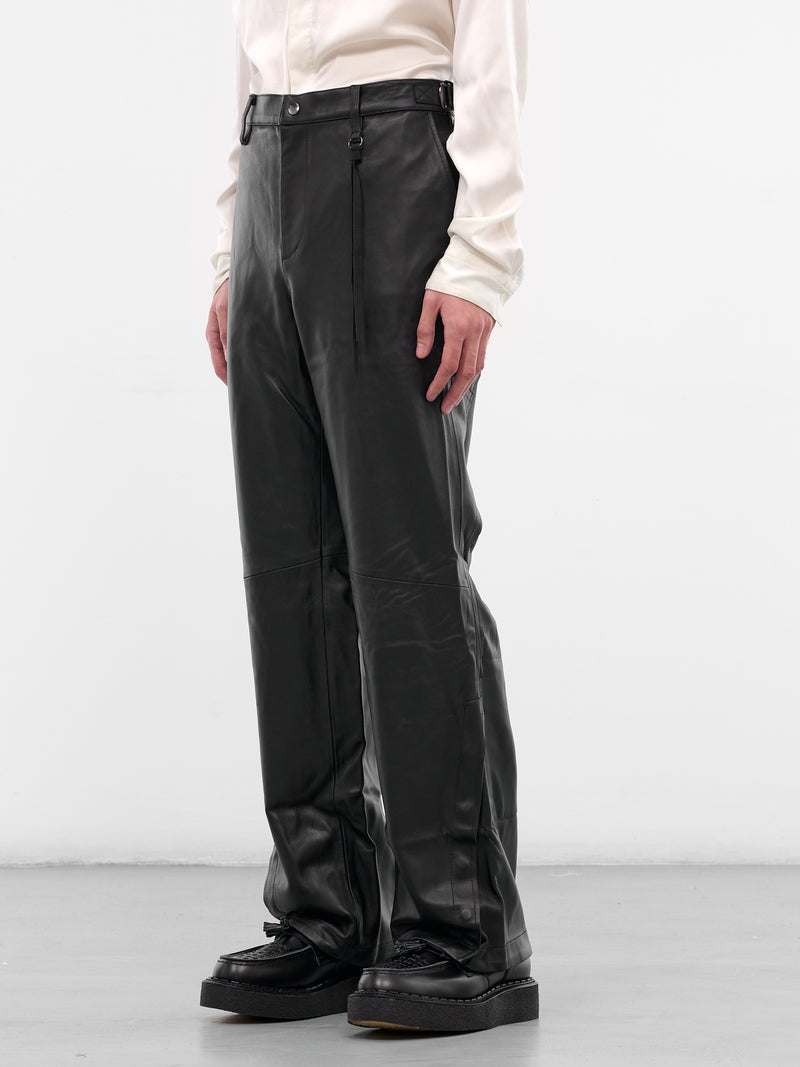 Black Lamb Leather Trousers (25A0291-BLACK)