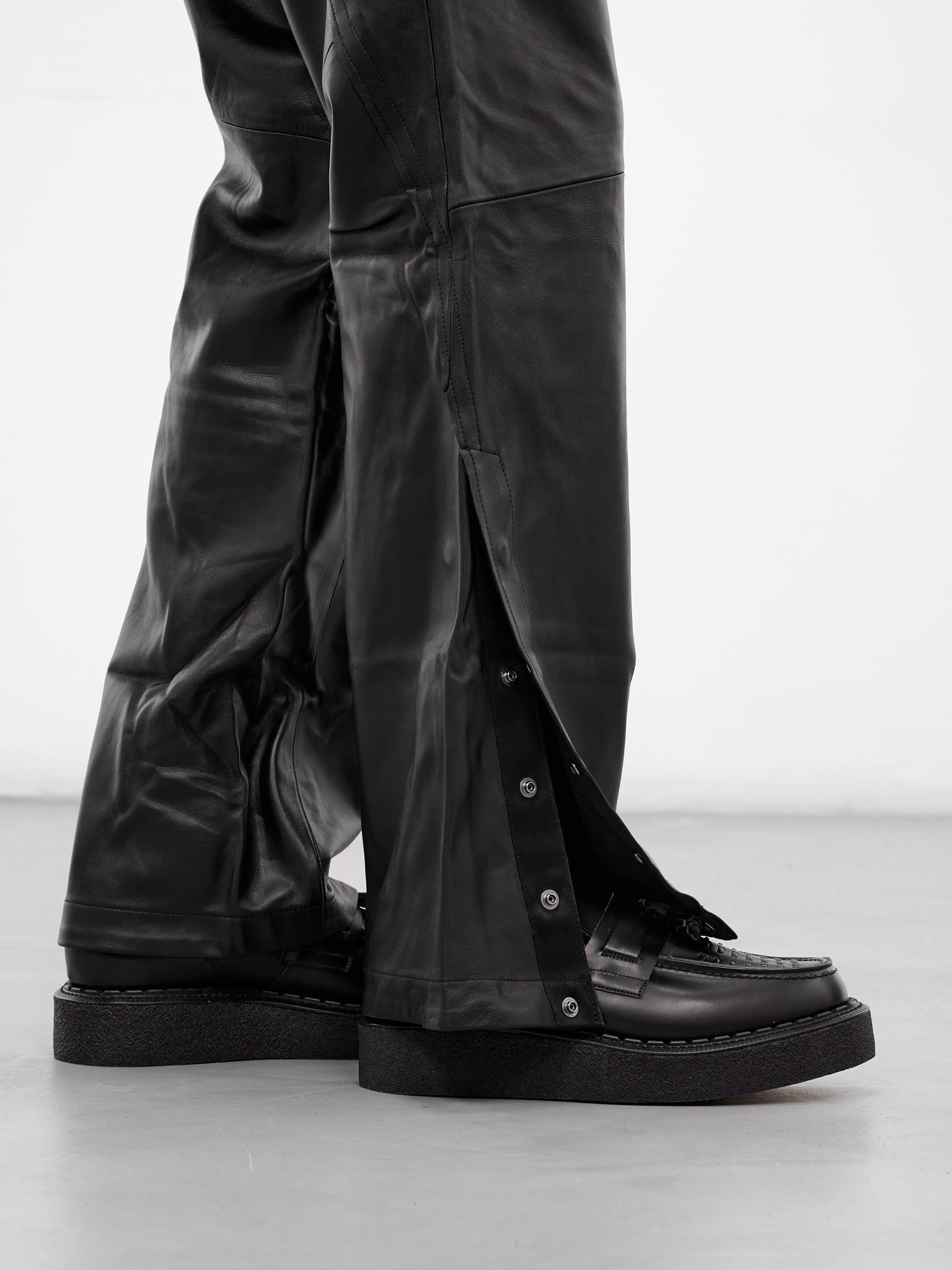 Black Lamb Leather Trousers (25A0291-BLACK)