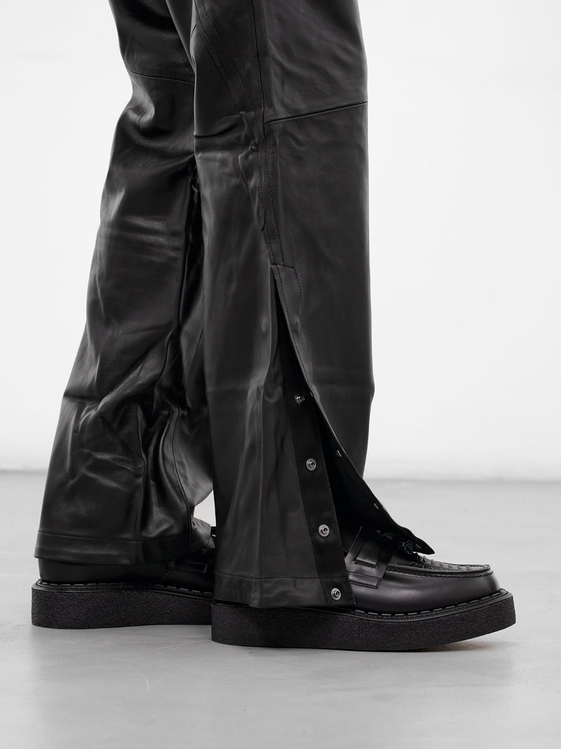 Black Lamb Leather Trousers (25A0291-BLACK)