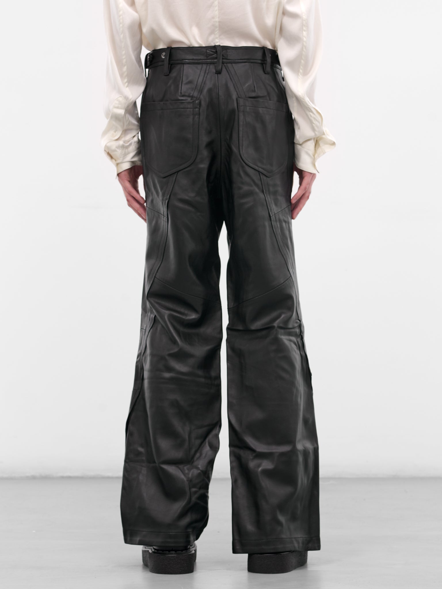 Black Lamb Leather Trousers (25A0291-BLACK)