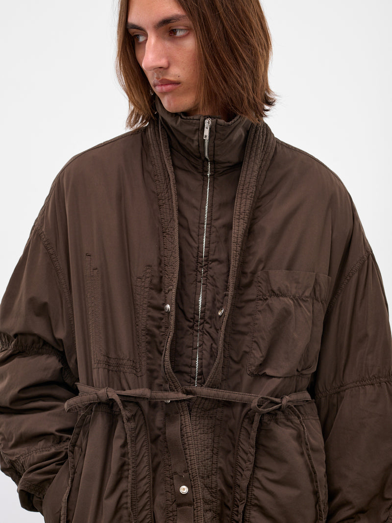 Brown Hybrid Kimono Field Jacket (25A96MRU25-COCOA)
