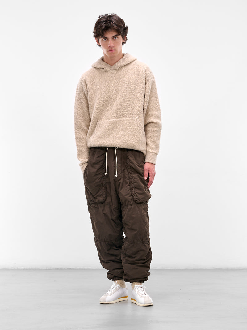 Brown Cotton Padded Utility Trousers (25A96MRU47-COCOA)