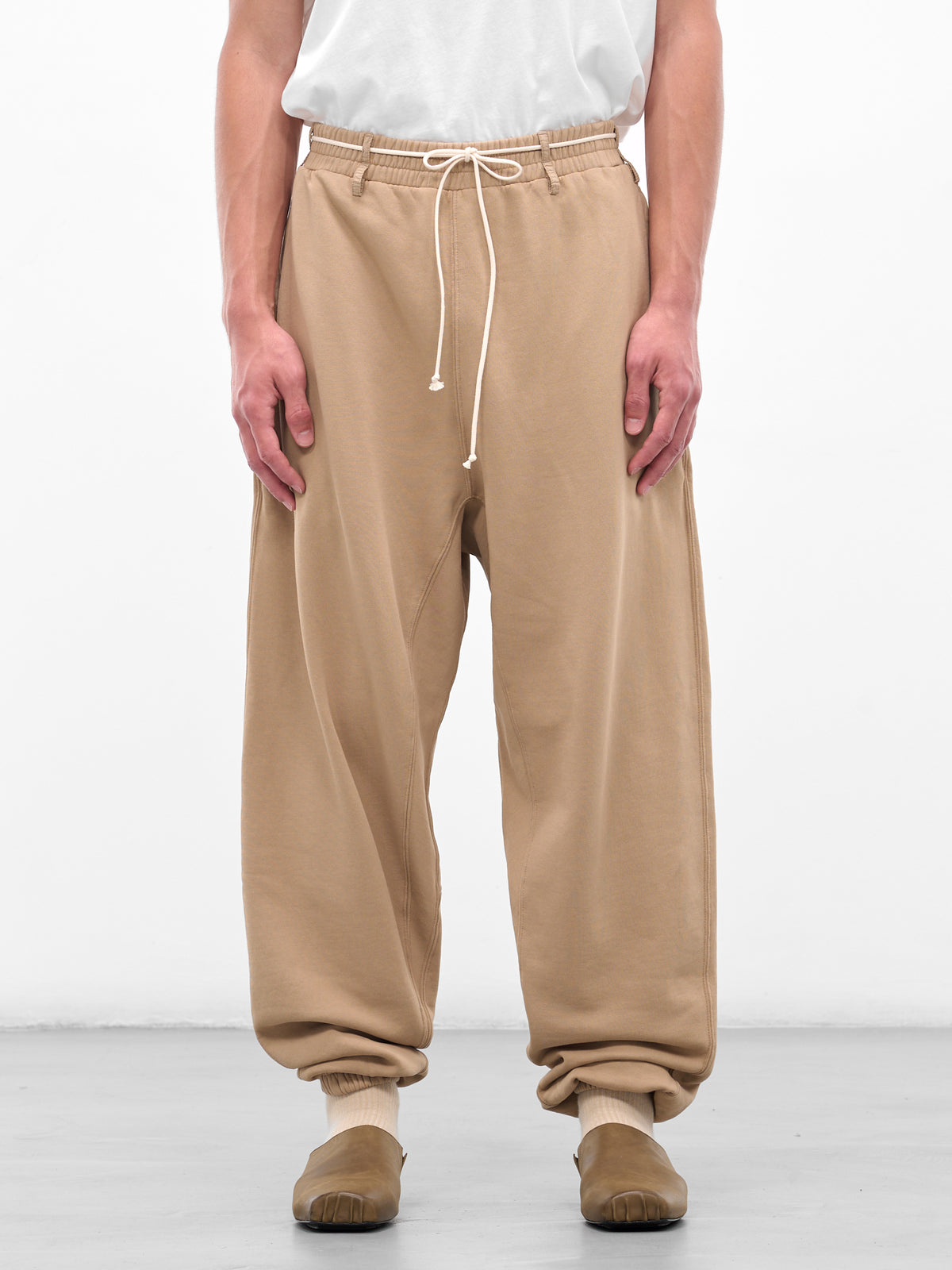Beige Elasticated Drawstring Joggers (25A96MUJ01-DUNE)