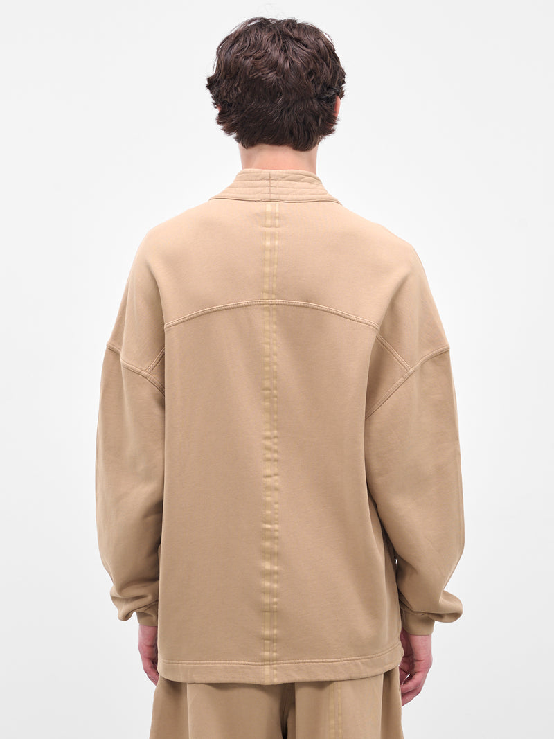 Beige Cotton Kimono Jacket (25A96MUJ04-DUNE)