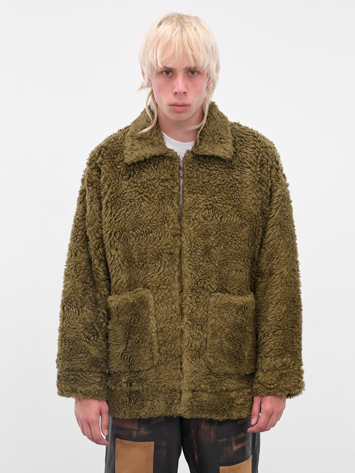 Khaki Hemp Painting Fleece Jacket (25AW10BL227-KHAKI)