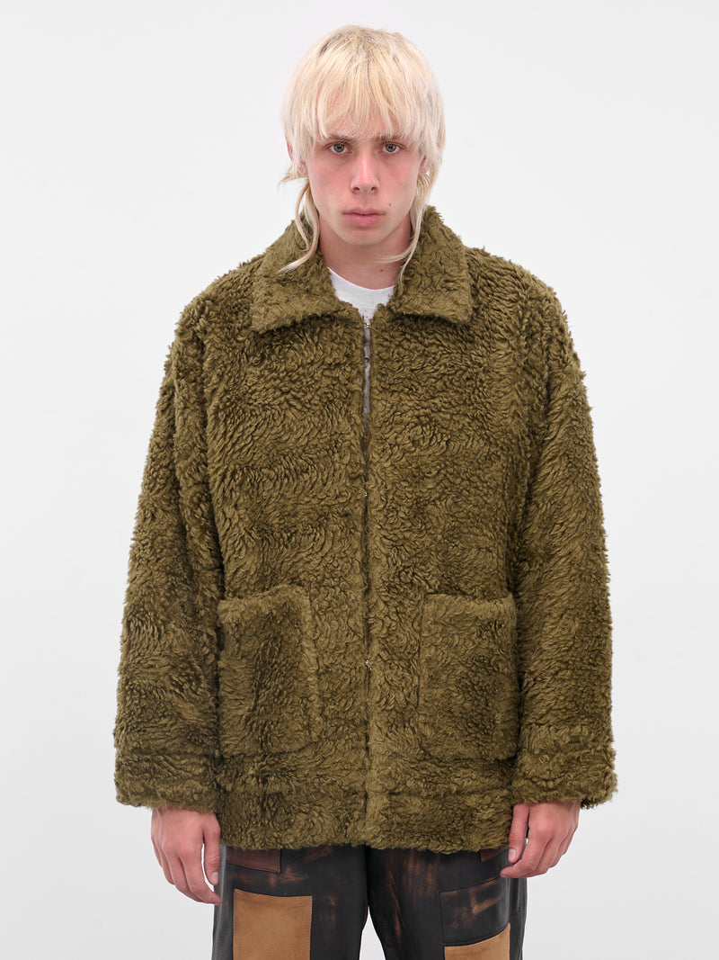 Khaki Hemp Painting Fleece Jacket (25AW10BL227-KHAKI)