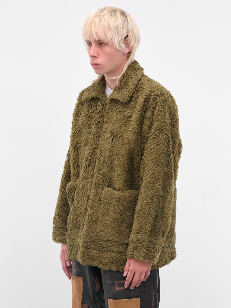 Khaki Hemp Painting Fleece Jacket (25AW10BL227-KHAKI)