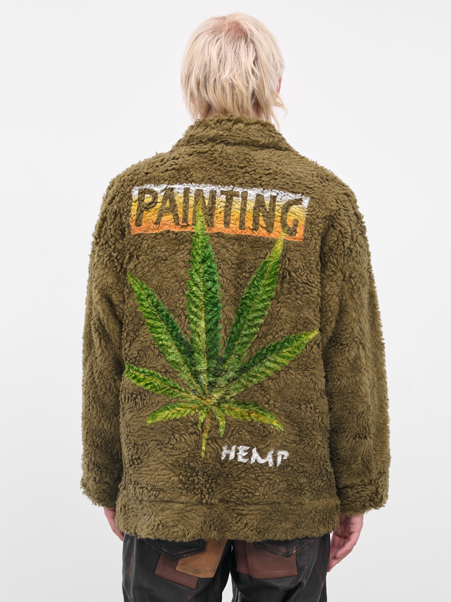 Khaki Hemp Painting Fleece Jacket (25AW10BL227-KHAKI)