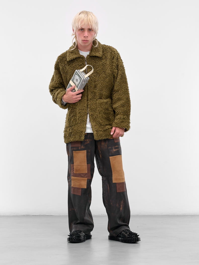 Khaki Hemp Painting Fleece Jacket (25AW10BL227-KHAKI)