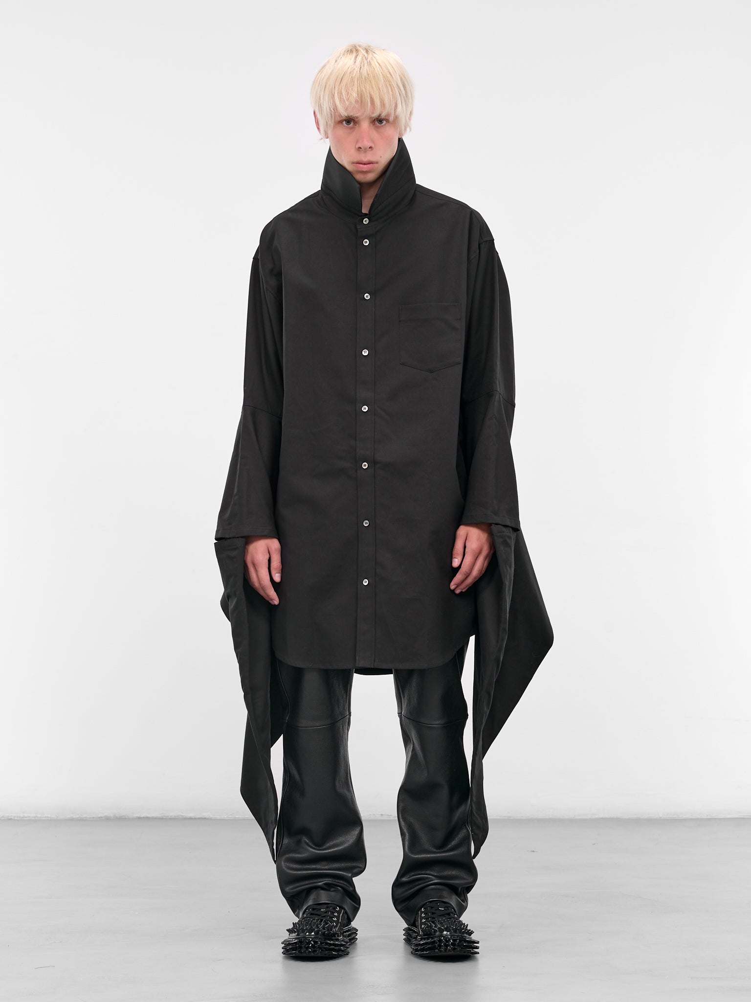 Black Wing Button-Up Shirt (25AW21SH164-BLACK)