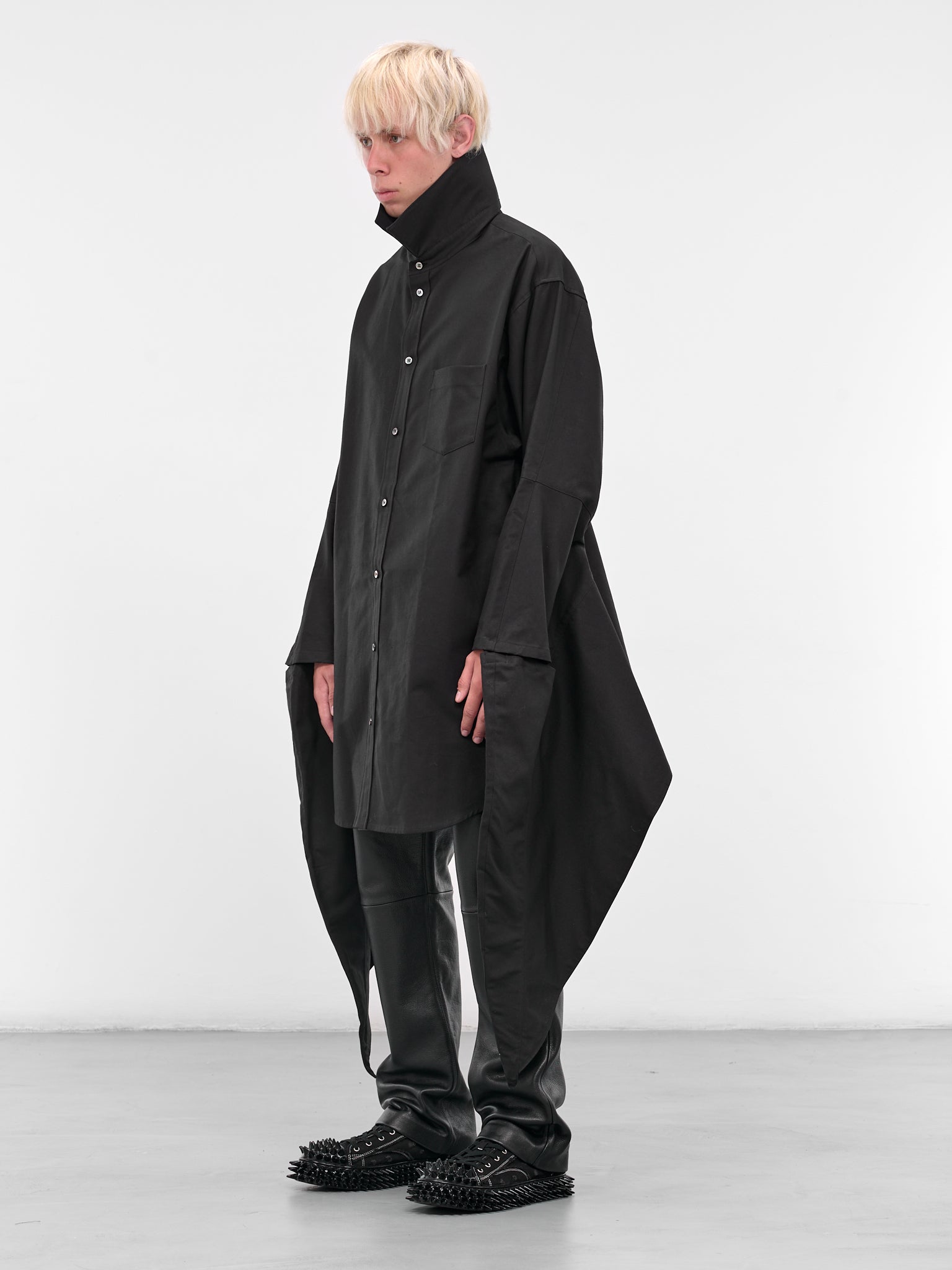 Black Wing Button-Up Shirt (25AW21SH164-BLACK)