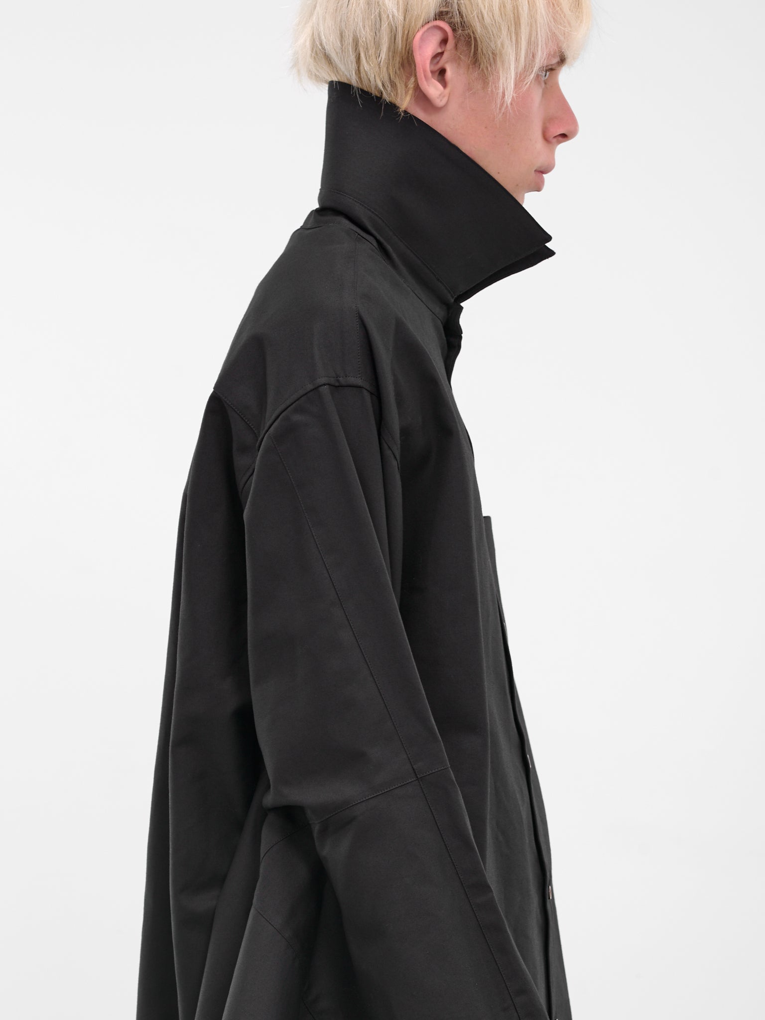 Black Wing Button-Up Shirt (25AW21SH164-BLACK)
